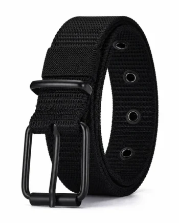 Cinturón De Hombre Con Hebilla De Lona 120 cm Negro
