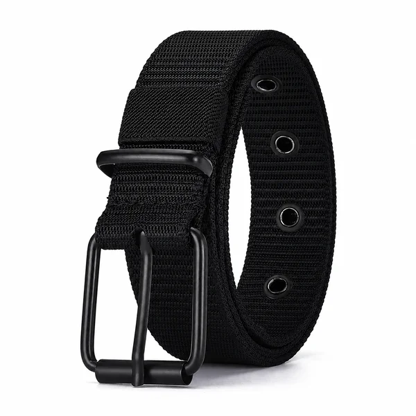 Cinturón De Hombre Con Hebilla De Lona 120 cm Negro