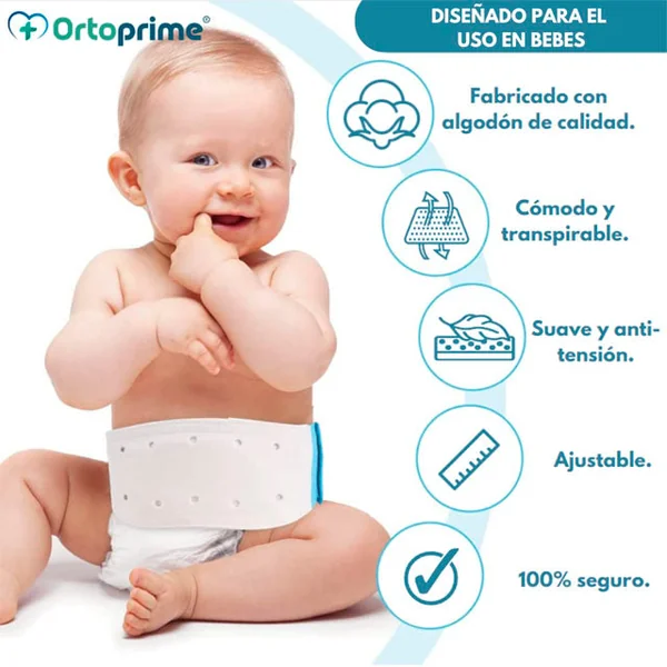 Cinturón Hernia Umbilical para Bebés con 3 Almohadillas