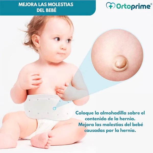 Cinturón Hernia Umbilical para Bebés con 3 Almohadillas