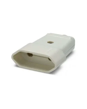 Clavija enchufe bipolar recto hembra 10A 250V Blanco