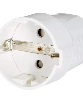 Clavija enchufe schuko recto hembra 16 A Blanco