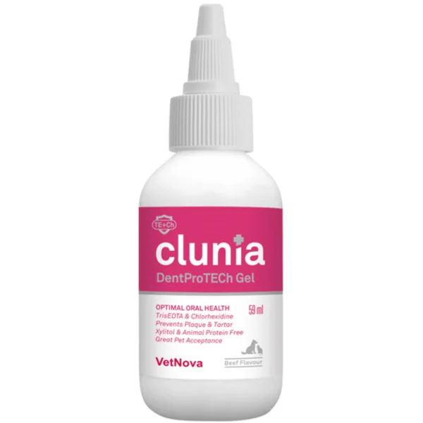Clunia DentProTECh Gel dental perros gatos 59 ml