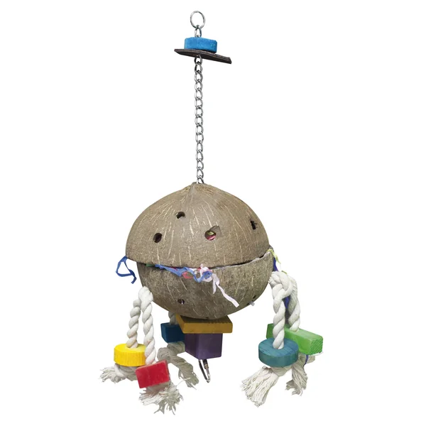 Coco Relleno de Confeti para Pájaros — Juguete Natural Colgante 30cm