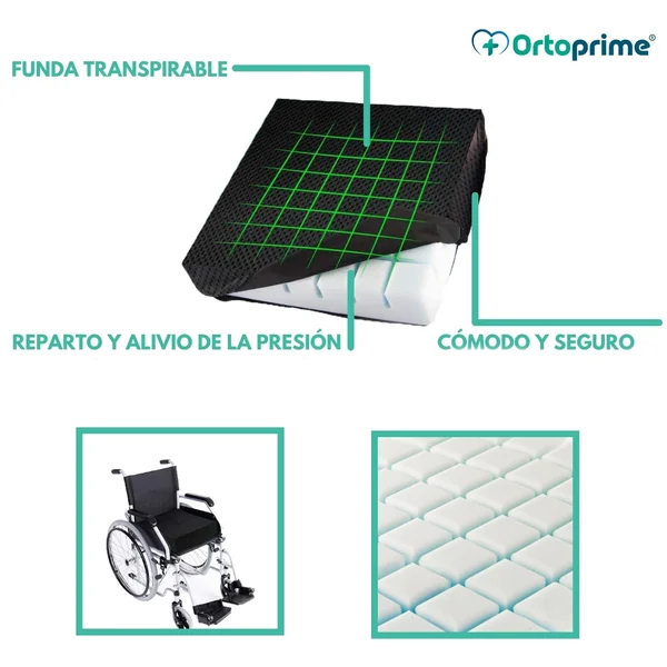 Cojín Antiescaras Ranurado Anatómico 3D Confort