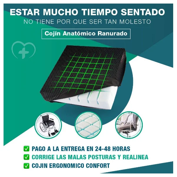 Cojín Antiescaras Ranurado Anatómico 3D Confort