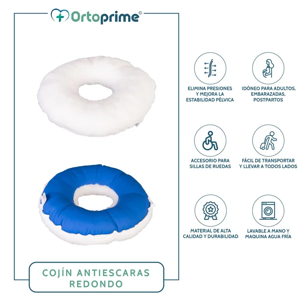 Cojín Antiescaras Redondo Algodón