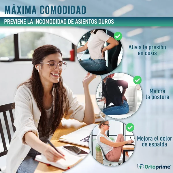 Cojín Antiescaras Viscoelástico Orificio Liberación Coxis