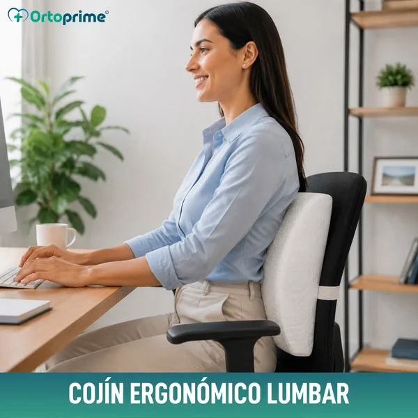 Cojín de Espuma Viscoelástica Lumbar | Blanco