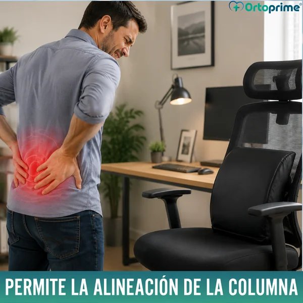 Cojín de Espuma Viscoelástica Lumbar | Negro