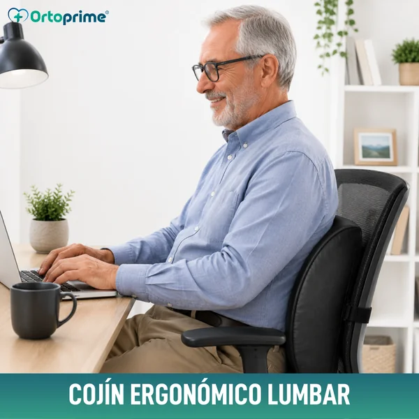Cojín de Espuma Viscoelástica Lumbar | Negro