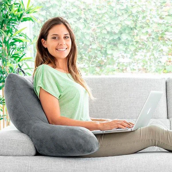 Cojín de Lectura Ergonómico de Algodón con Apoyabrazos