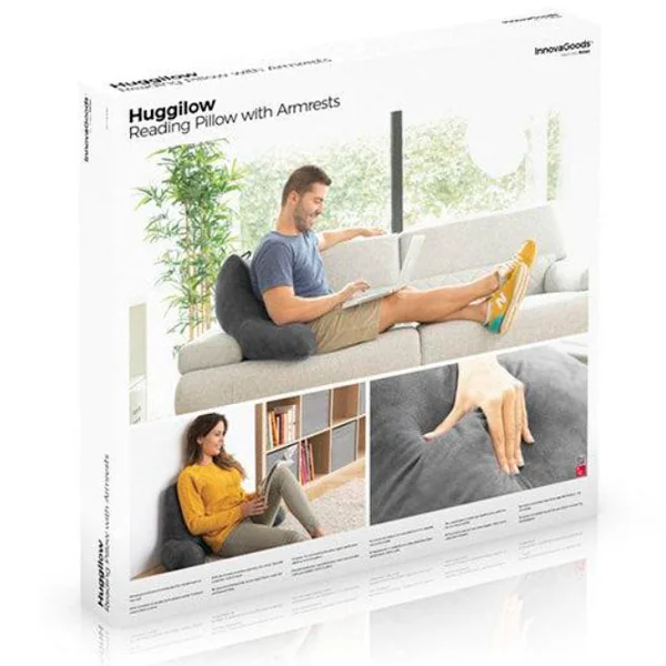 Cojín de Lectura Ergonómico de Algodón con Apoyabrazos