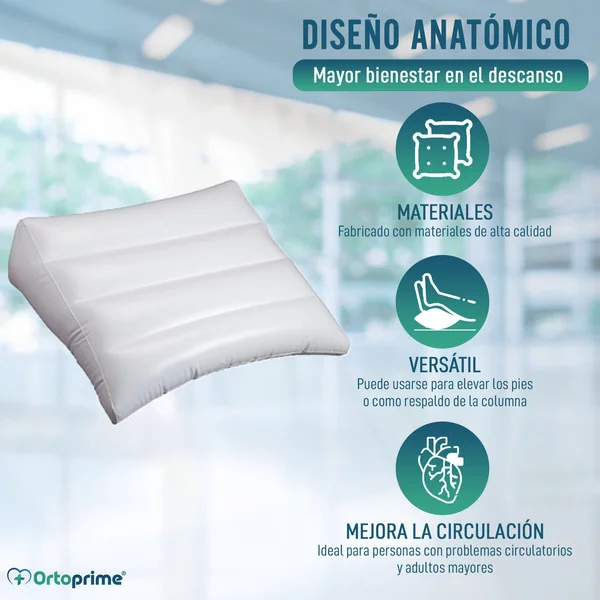 Cojín Hinchable Elevador para Piernas y Respaldo