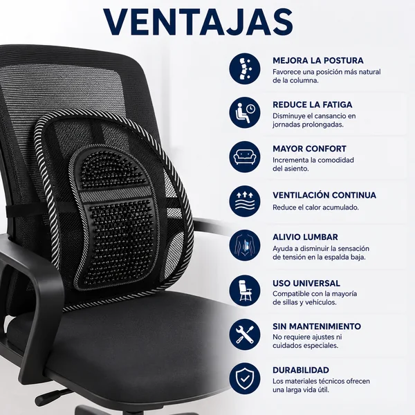 Cojín Lumbar Silla Para Silla De Oficina o Coche