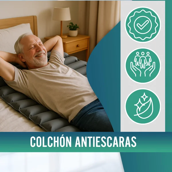 Colchón Antiescaras Cama 90x190x10cm | Colchón Escaras 12 Celdas