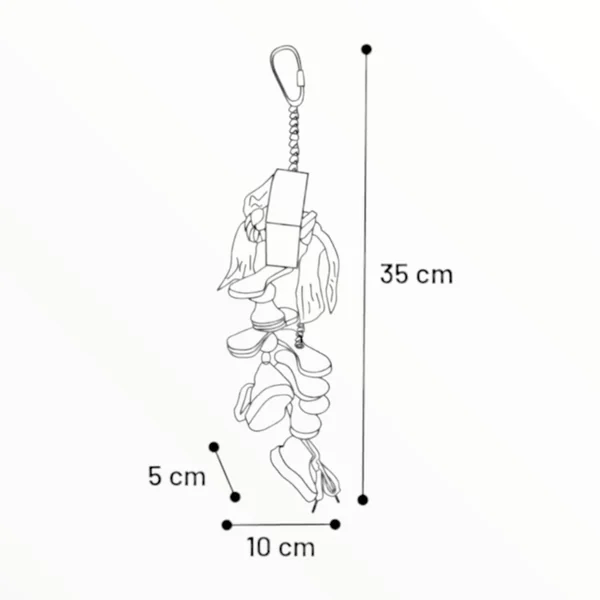 Colgante de Lufa con Tennis para Pájaros — Juguete Natural