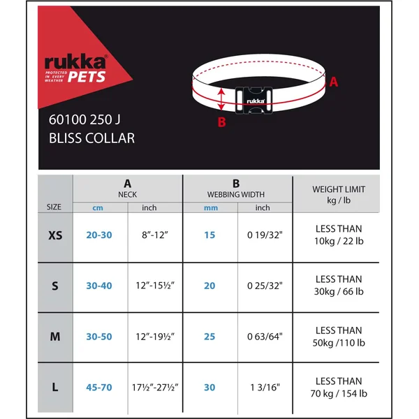 Collar Bliss Negro Rukka