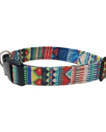 Collar de Nylon para Perro Click Etnico Azul