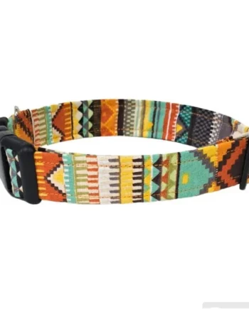 Collar de Nylon para Perro Click Etnico Naranja