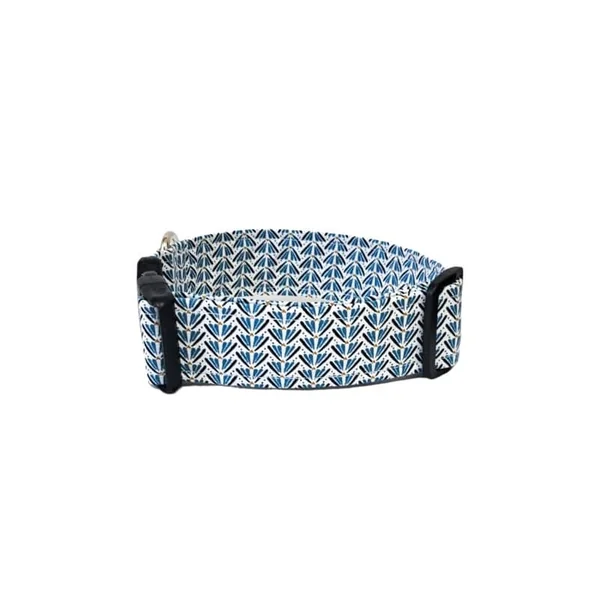 Collar de Nylon para Perro Click Pincel Azul