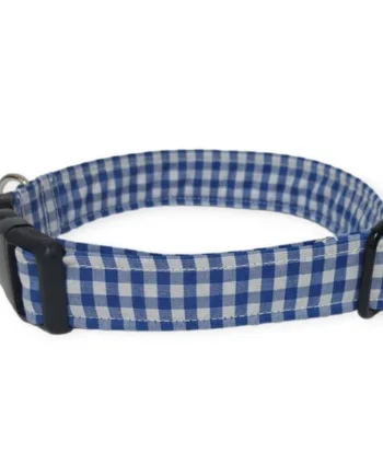 Collar de Nylon para Perro Click Vichy Azulón