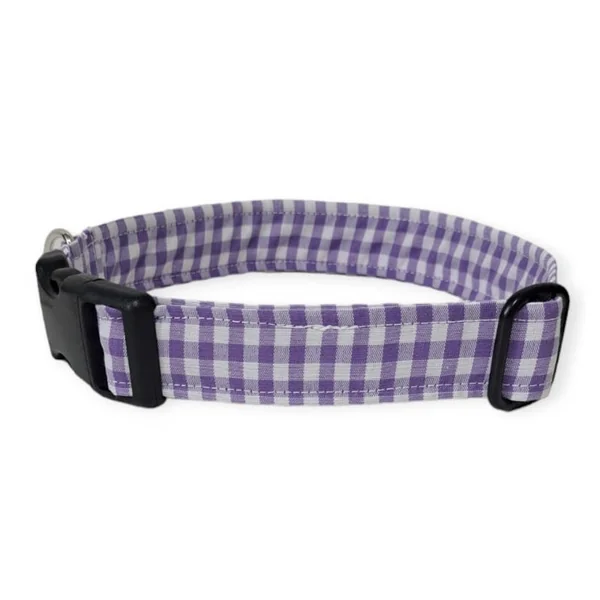 Collar de Nylon para Perro Click Vichy Lila