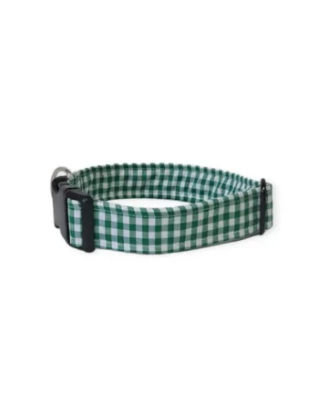 Collar de Nylon para Perro Click Vichy Verde
