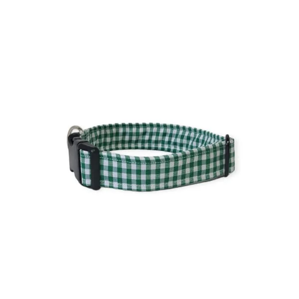 Collar de Nylon para Perro Click Vichy Verde