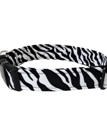 Collar de Nylon para Perro Click Zebra Print