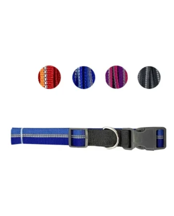 Collar de Nylon Reflectante para Perros