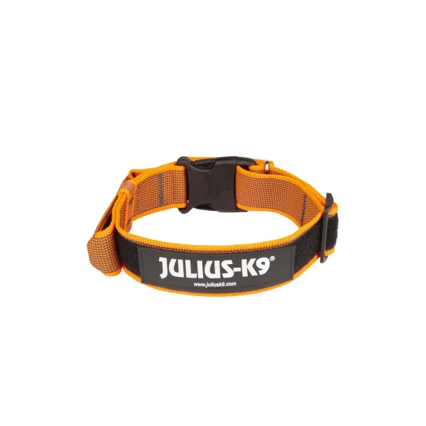Collar JULIUS-K9 con Asa de Agarre Naranja