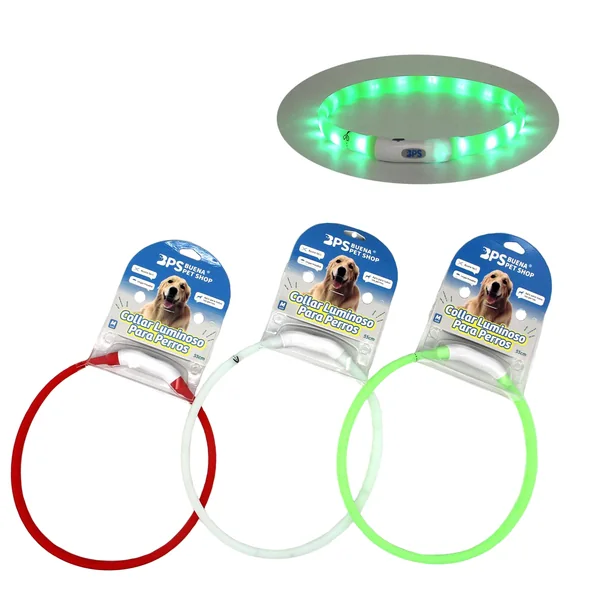 Collar luminoso con Luz Led Recargable 55cm.