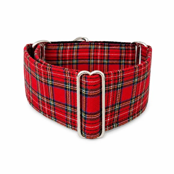 Collar Martingale Escocés Rojo para perros