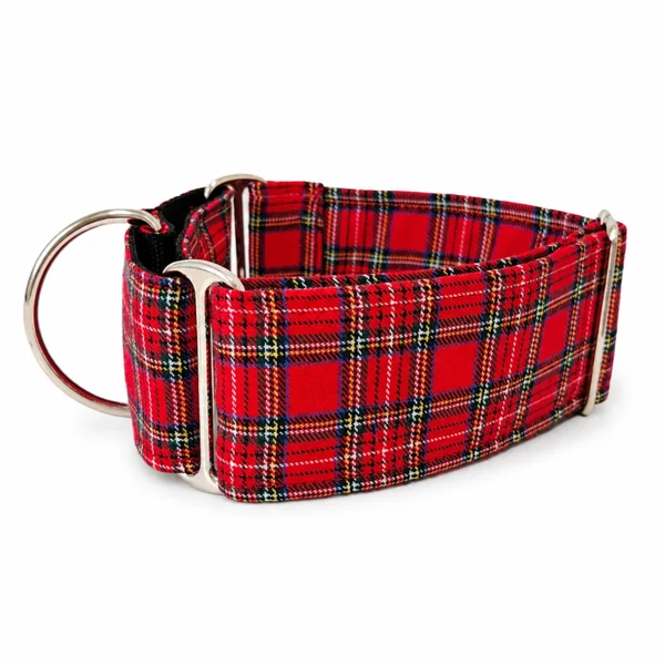 Collar Martingale Escocés Rojo para perros