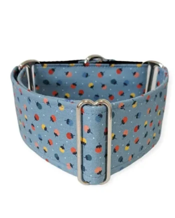 Collar Martingale Fresas Azul para perros