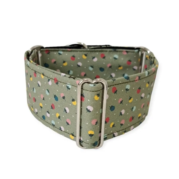 Collar Martingale Fresas Verde para perros