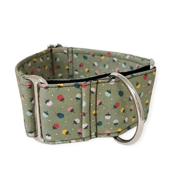Collar Martingale Fresas Verde para perros