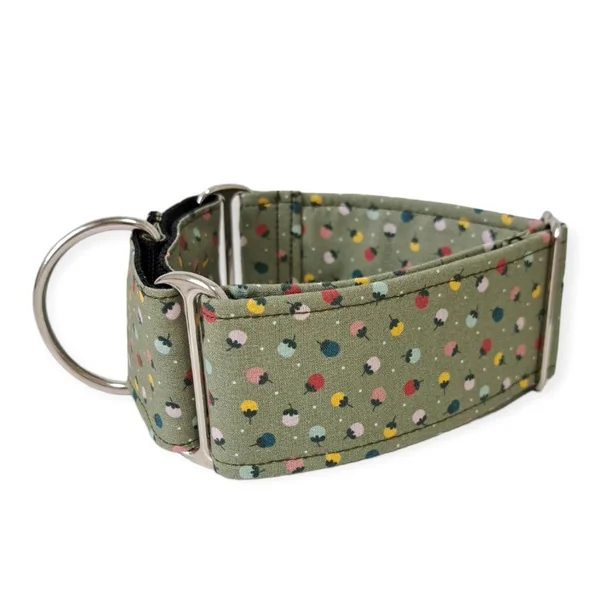 Collar Martingale Fresas Verde para perros