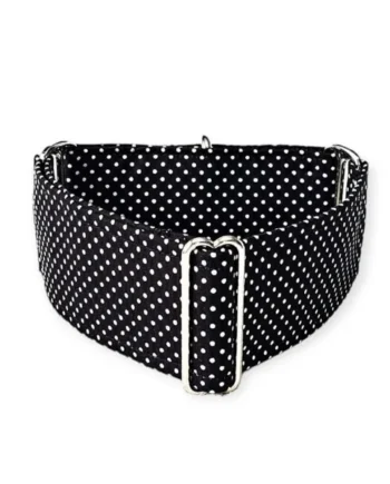 Collar Martingale Topitos Negro para perros