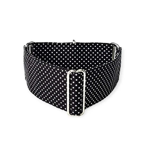 Collar Martingale Topitos Negro para perros