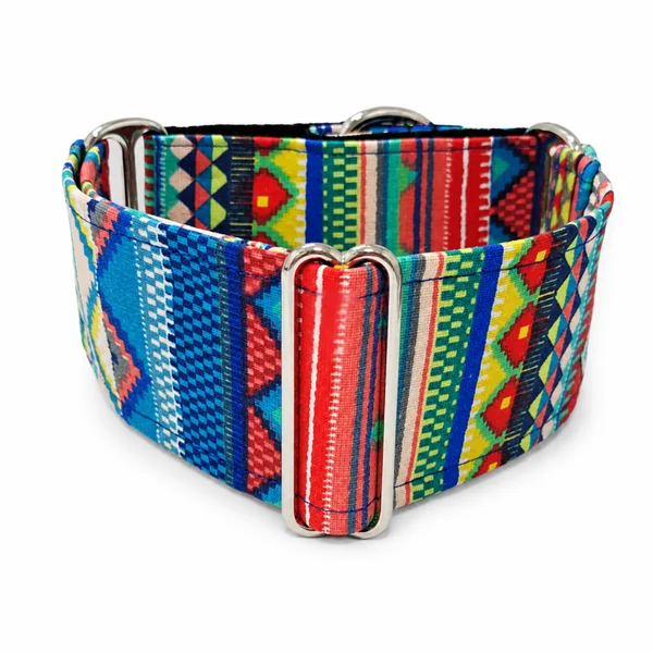 Collar Martingale Étnico Azul para perros