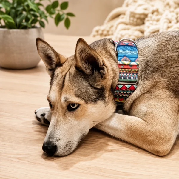 Collar Martingale Étnico Azul para perros
