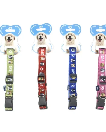 Collar Nylon Estampado Ajustable para Mascotas