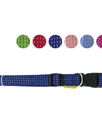 Collar Nylon Reflectante Ajustable Para Mascotas