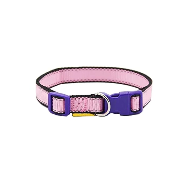 Collar Nylon Reflectante Ajustable Para Mascotas