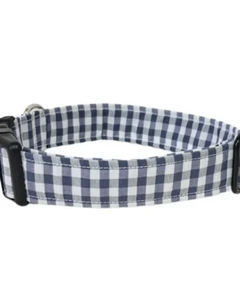 Collar Perro Mini Vichy Azul
