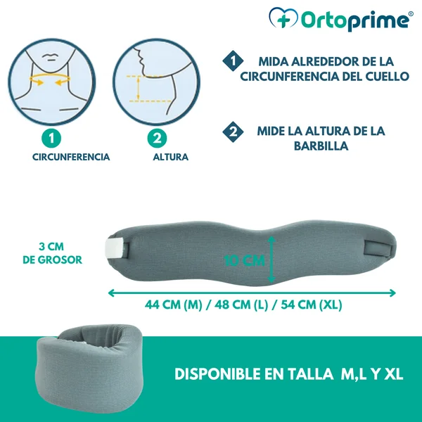 Collarín Cervical Blando Ergonómico con Bandas Ajustables