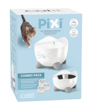 Combo Catit PIXI Fuente y Comedero para Gatos — Pack Completo