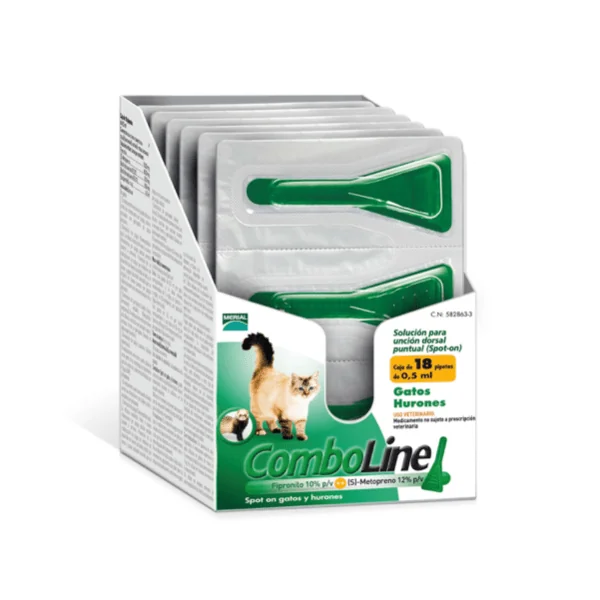 COMBOLINE gatos antiparasitario externo 18 pipetas